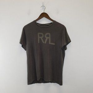 RRL Double R Ralph Lauren Mens Graphic T Shirt Size M Gray Short Sleeve Crew